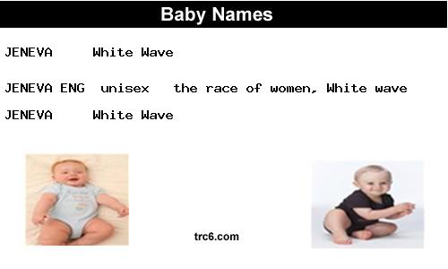 jeneva baby names